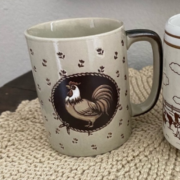 Otagiri Other - Vintage 70s Otagiri Mug Rooster Mug Set Stoneware Otagiri Mug